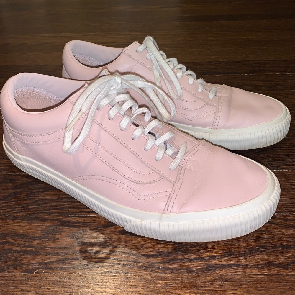 vans women’s 10.5 men’s 9.0 leather pink shoes